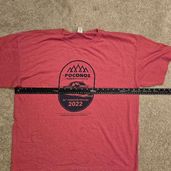 M&O Gold Poconos Pennsylvania 66th Porsche Parade 2022 T-Shirt Unisex Size Large - Picture 7 of 11